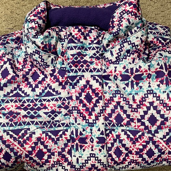 Jupa Sport Pink/Purple/aqua/white Waterproof Snow/Ski Jacket-Size 4 - Picture 1 of 12